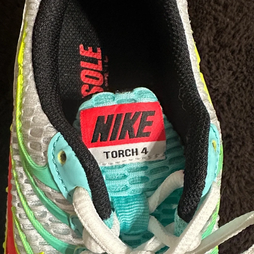 Nike Women’s Torch 4 Sneakers - Turquoise , Orange, and Yellow - Picture 2 of 6